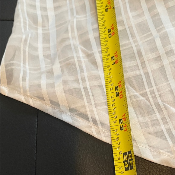 White House Black Market Sheer White Ruffled Blouse small - Picture 10 of 12